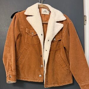 Urban Outfitters Tan Corduroy Jacket with Cream Lining